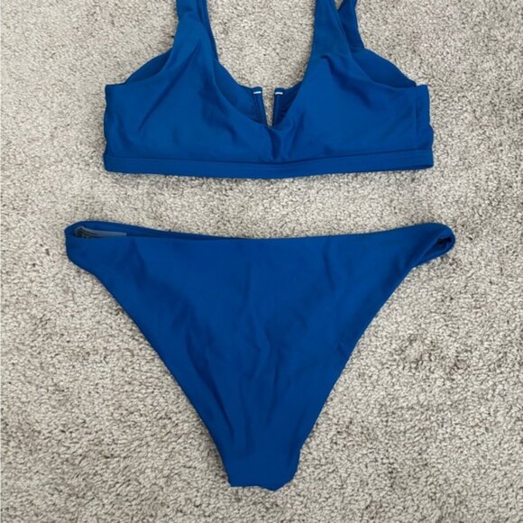 SHEIN Swim V Wired Blue Bikini Set - Picture 4 of 5
